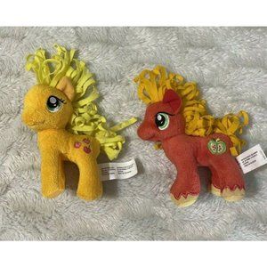 Lot Of 2 My Little Pony Plush Apple Jack Ty  Big Macintosh 6 "